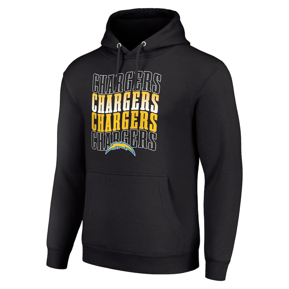 Starter Four Team Name Logo Fleece Pullover Hoodie - Los Angeles Chargers Hoodies