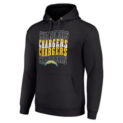 Starter Four Team Name Logo Fleece Pullover Hoodie - Los Angeles Chargers Hoodies