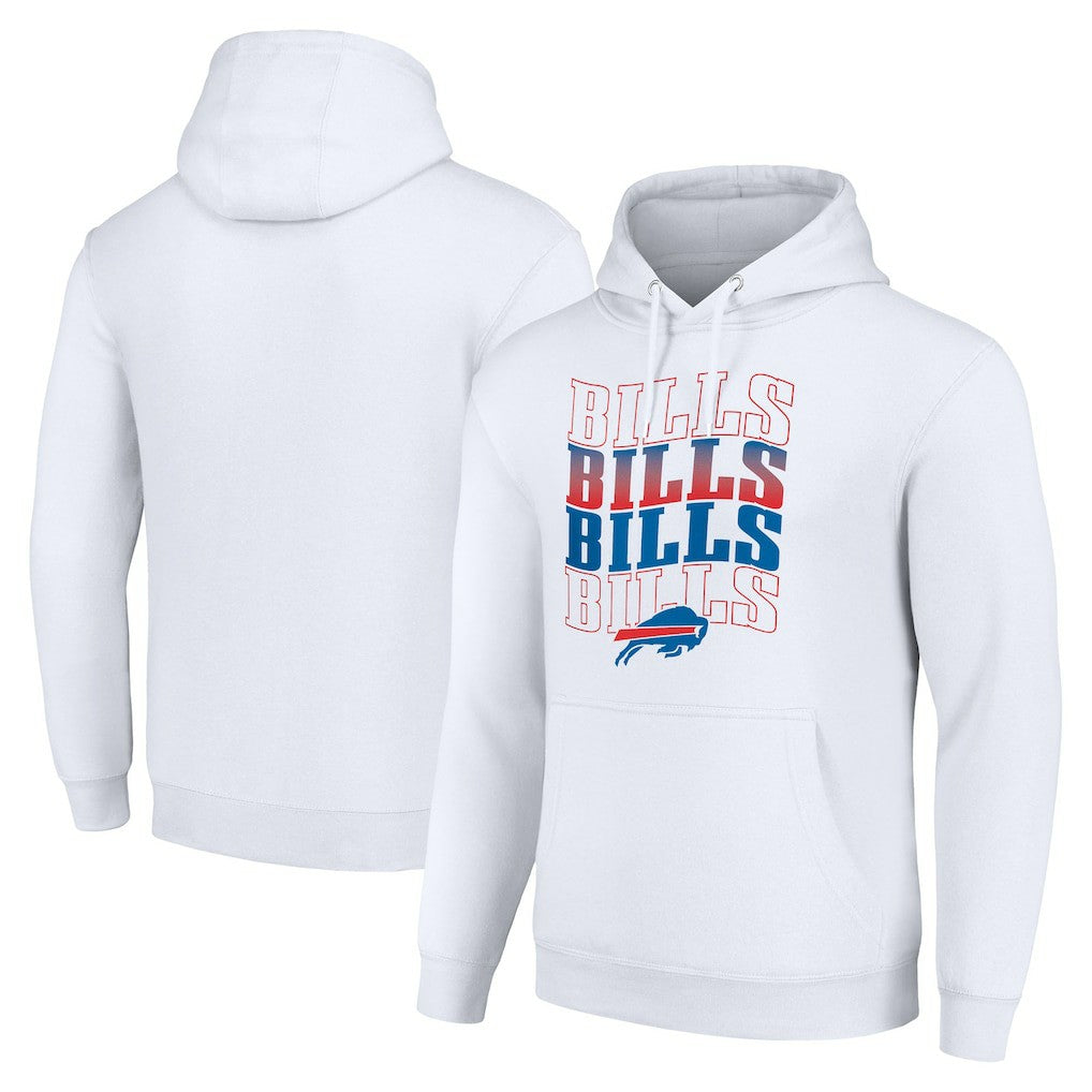 Starter Four Team Name Logo Fleece Pullover Hoodie - Buffalo Bills Hoodies
