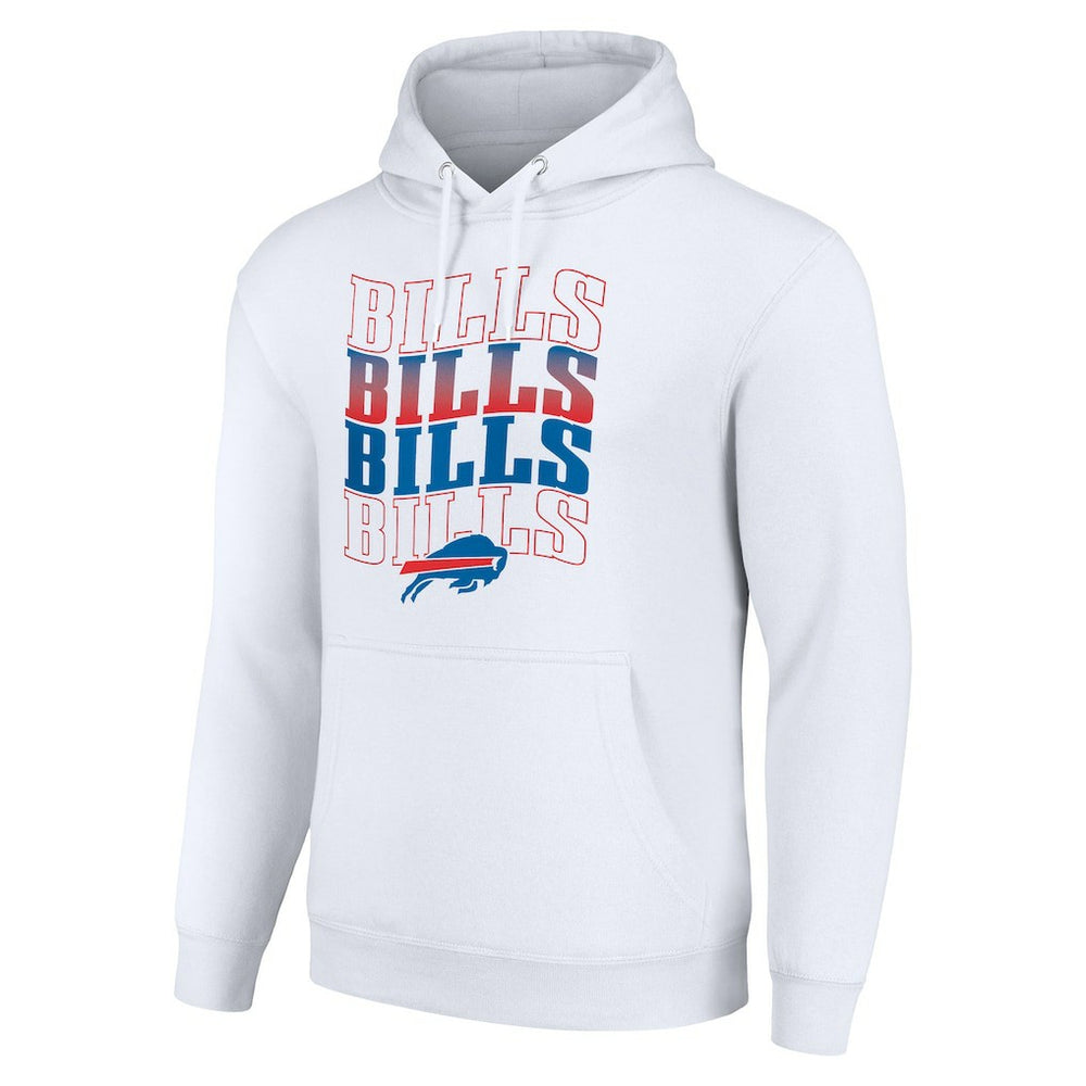 Starter Four Team Name Logo Fleece Pullover Hoodie - Buffalo Bills Hoodies