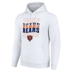 Starter Four Team Name Logo Fleece Pullover Hoodie - Chicago Bears Hoodies