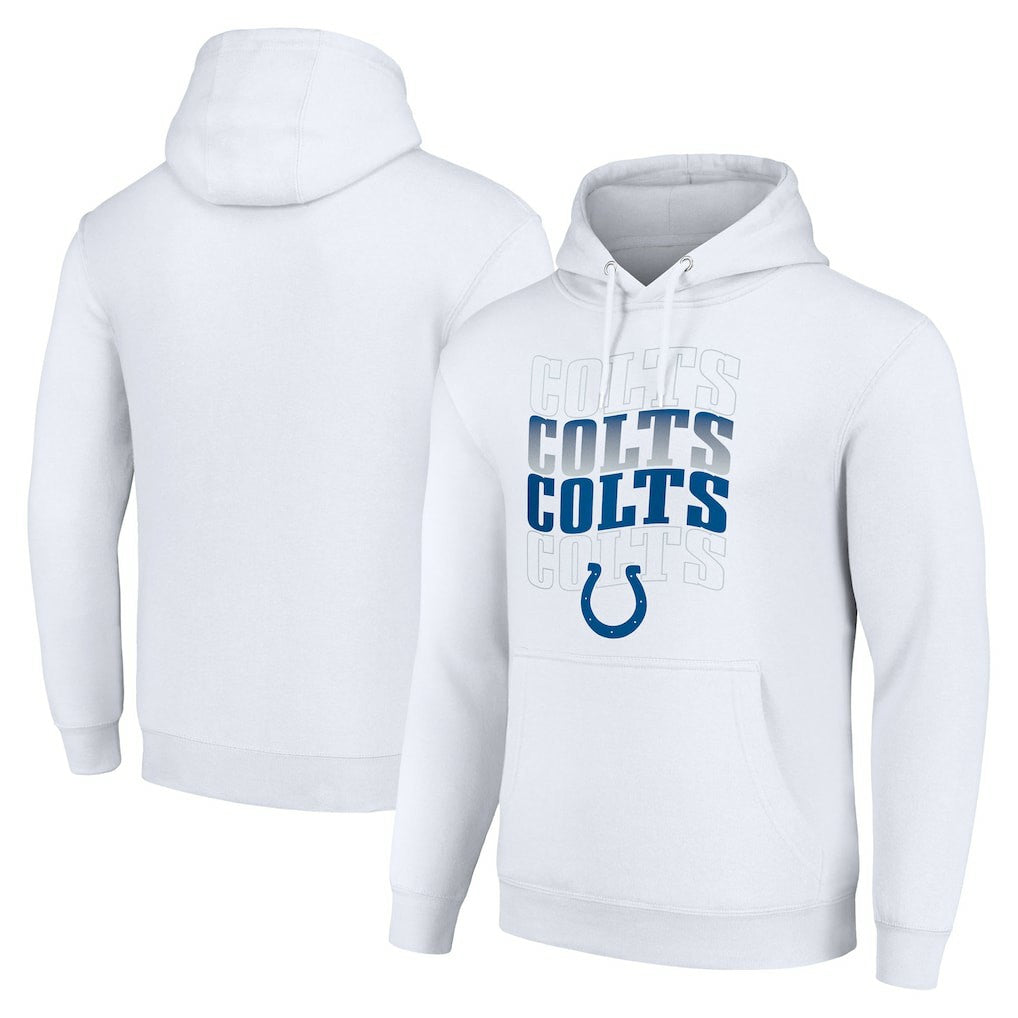 Starter Four Team Name Logo Fleece Pullover Hoodie - Indianapolis Colts Hoodies