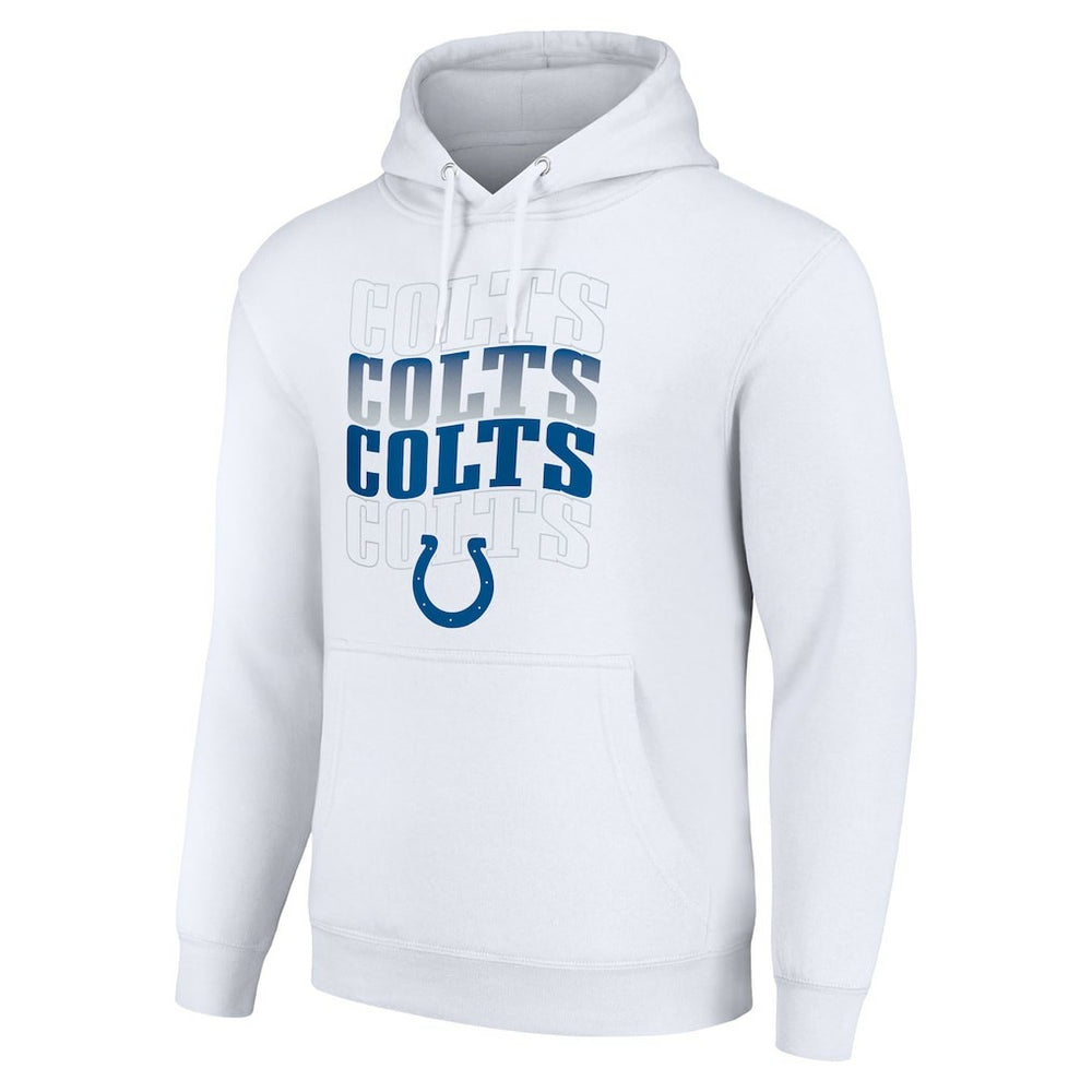 Starter Four Team Name Logo Fleece Pullover Hoodie - Indianapolis Colts Hoodies