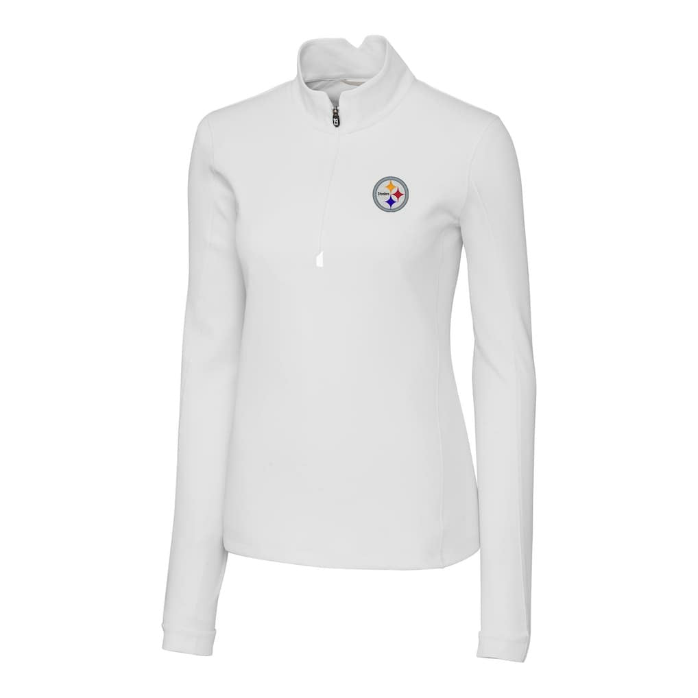 Cutter & Buck Women's Traverse Stretch Quarter-Zip Pullover Top - Pittsburgh Steelers Pullover