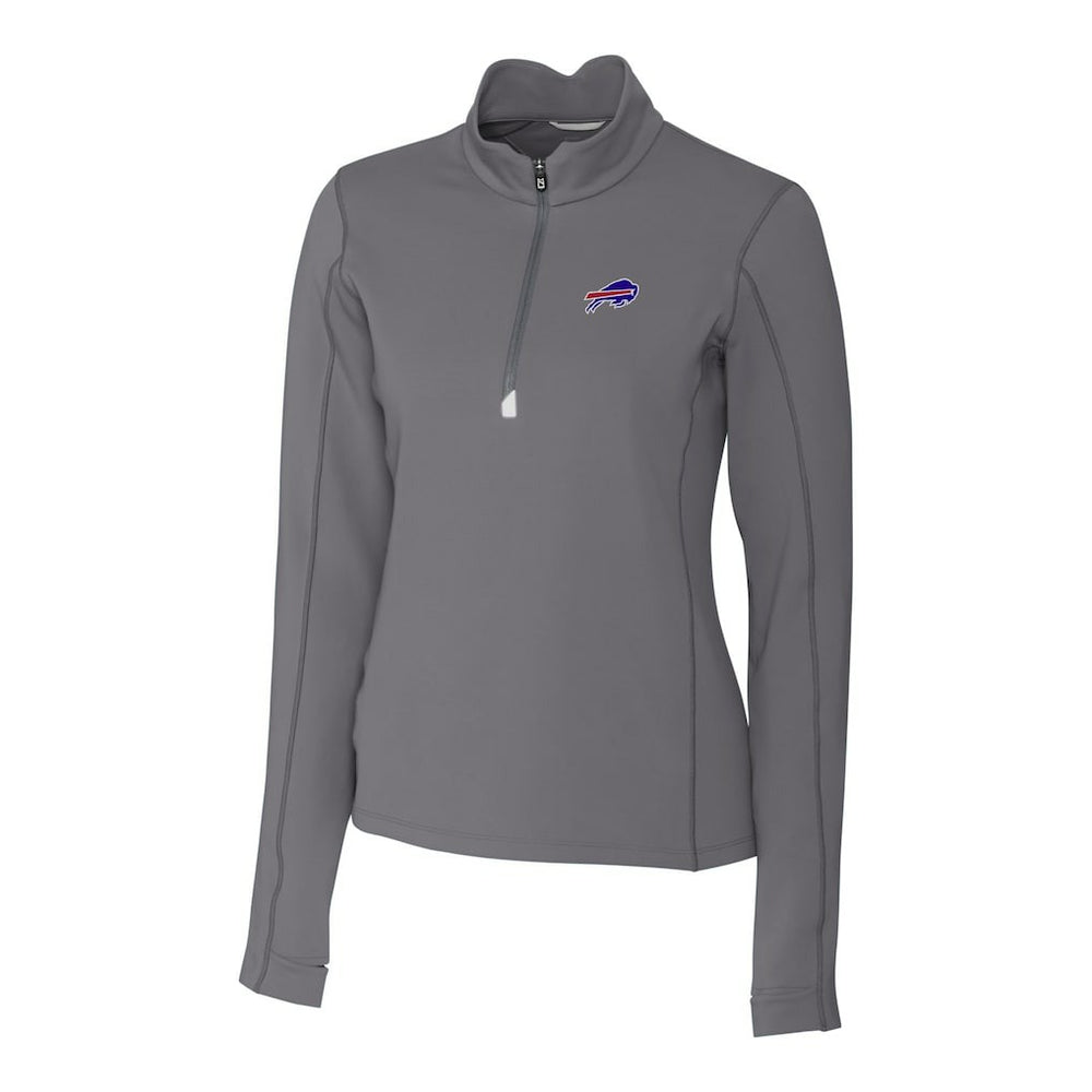 Cutter & Buck Women's Traverse Stretch Quarter-Zip Pullover Top - Buffalo Bills Pullover