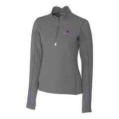 Cutter & Buck Women's Traverse Stretch Quarter-Zip Pullover Top - Buffalo Bills Pullover