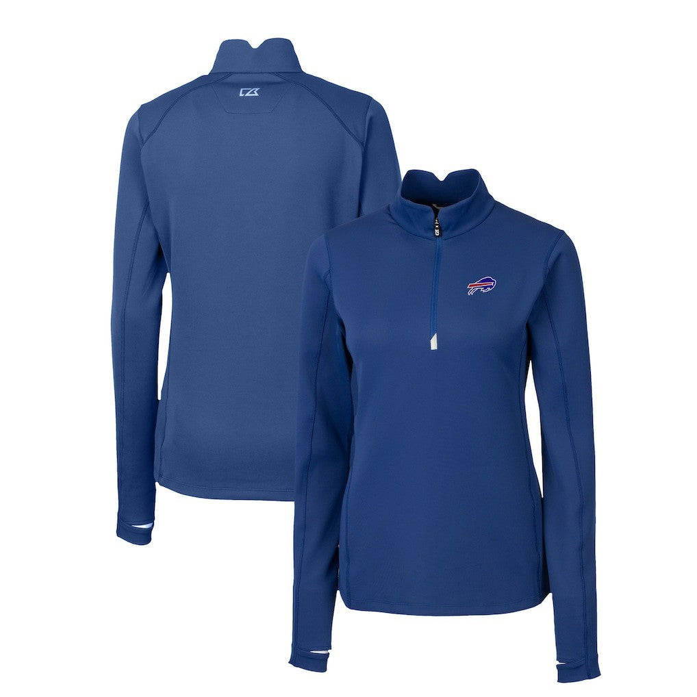 Cutter & Buck Women's Traverse Stretch Quarter-Zip Pullover Top - Buffalo Bills Pullover