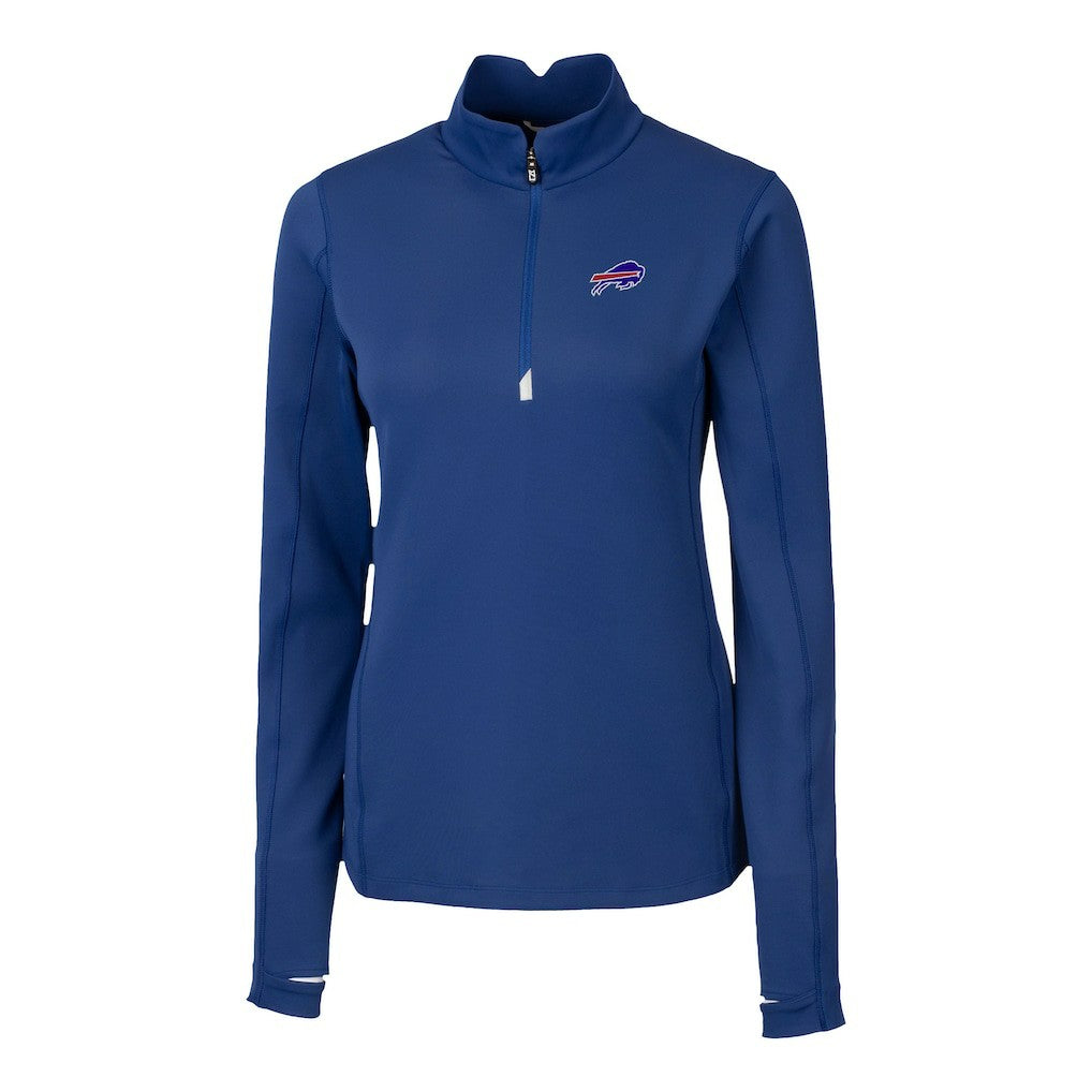 Cutter & Buck Women's Traverse Stretch Quarter-Zip Pullover Top - Buffalo Bills Pullover