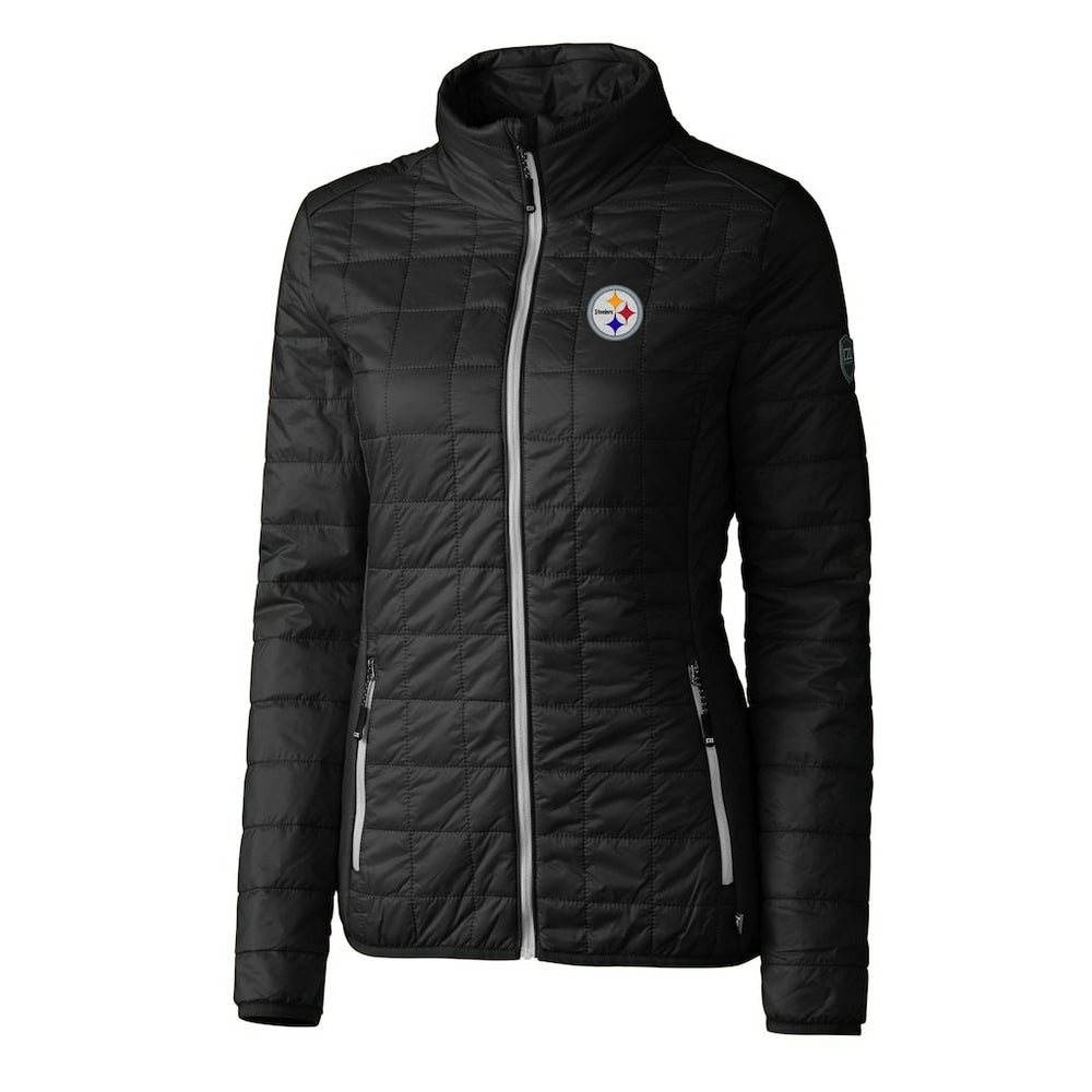 Cutter & Buck Women's Rainier PrimaLoft Eco Insulated Full-Zip Puffer Jacket - Pittsburgh Steelers Jackets