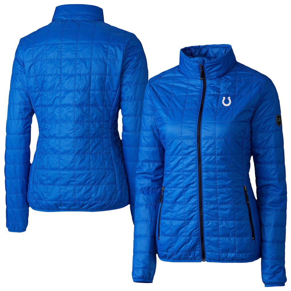 Cutter & Buck Women's Rainier PrimaLoft Eco Insulated Full-Zip Puffer Jacket - Indianapolis Colts Jackets