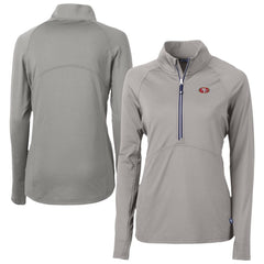 Cutter & Buck Women's Adapt Eco Knit Stretch Recycled Half-Zip Pullover Top - San Francisco 49ers Pullover
