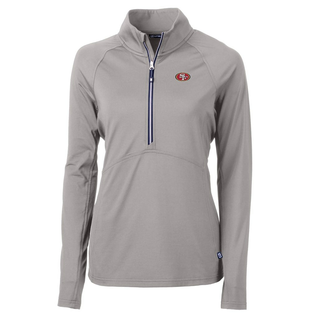 Cutter & Buck Women's Adapt Eco Knit Stretch Recycled Half-Zip Pullover Top - San Francisco 49ers Pullover