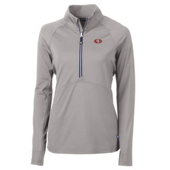 Cutter & Buck Women's Adapt Eco Knit Stretch Recycled Half-Zip Pullover Top - San Francisco 49ers Pullover