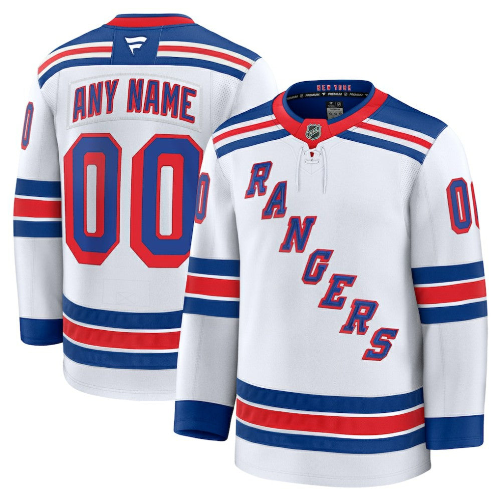 NHL New York Rangers Fanatics Away Premium Custom Jersey