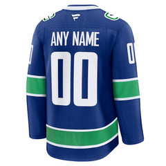 NHL Vancouver Canucks Fanatics Home Premium Custom Jersey