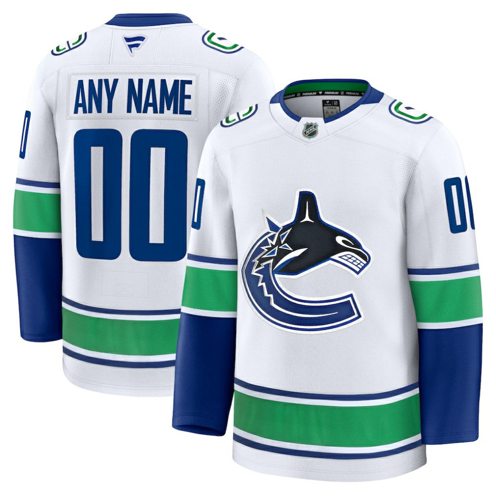 NHL Vancouver Canucks Fanatics Away Premium Custom Jersey
