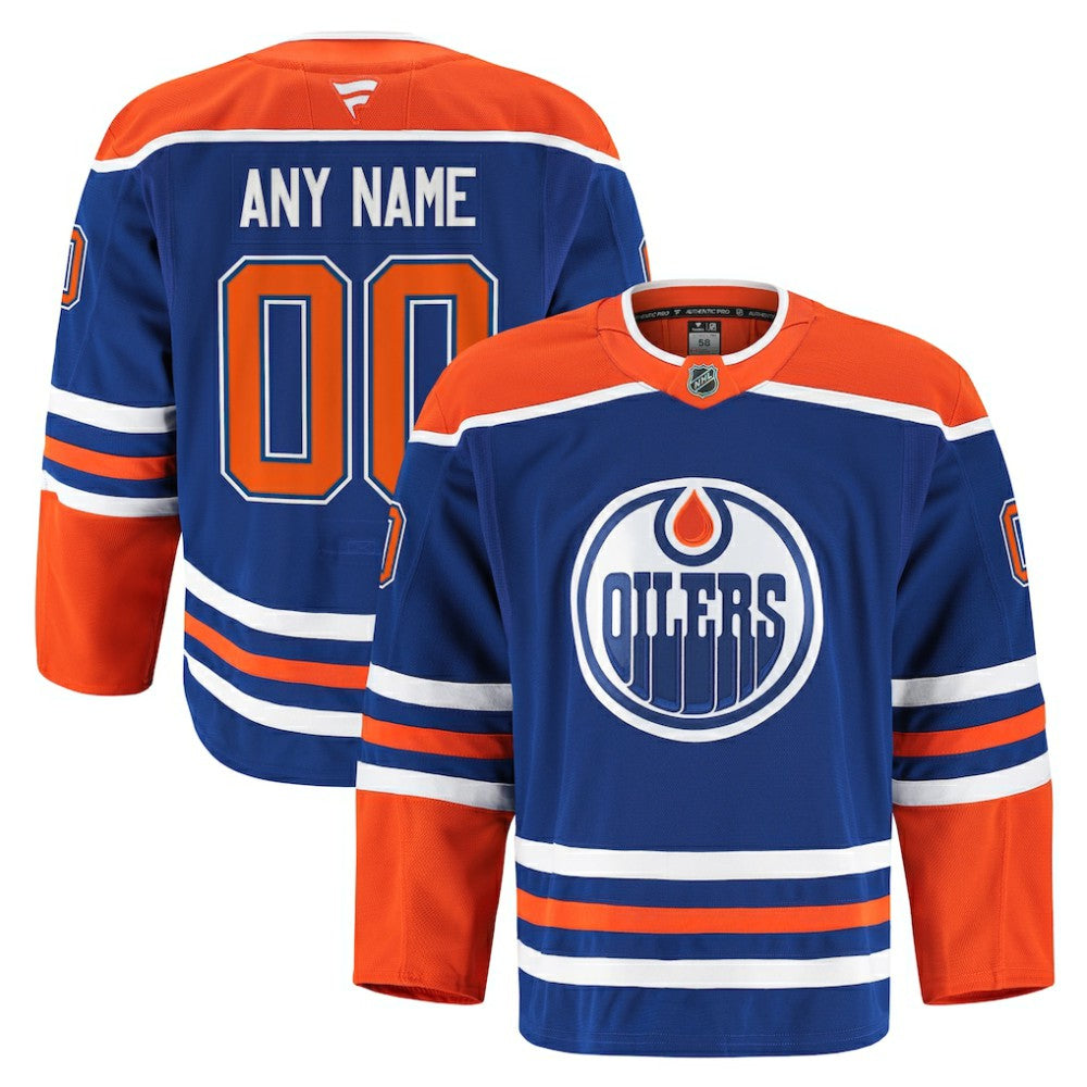 NHL Edmonton Oilers Fanatics Home Authentic Pro Custom Jersey