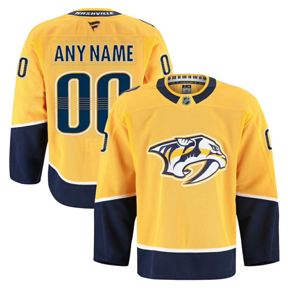 NHL Nashville Predators Fanatics Home Authentic Pro Custom Jersey