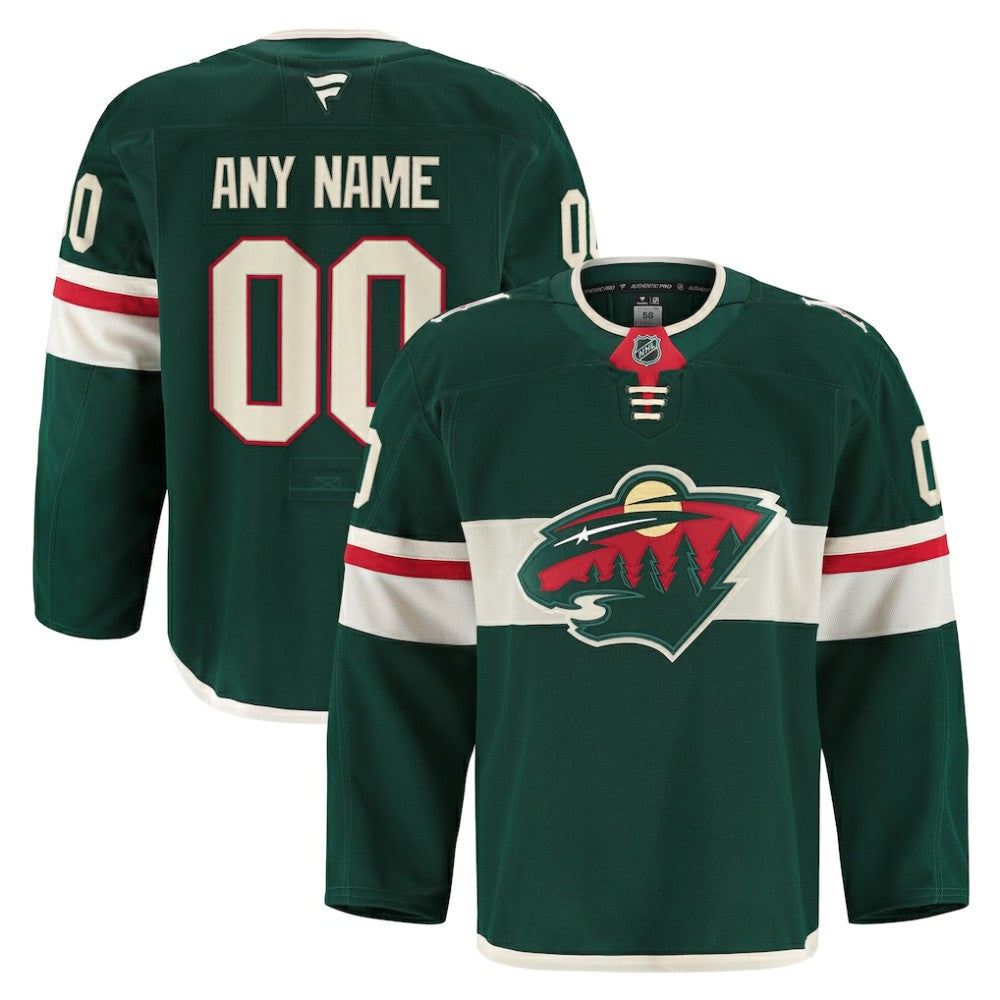 NHL Minnesota Wild Fanatics Home Authentic Pro Custom Jersey