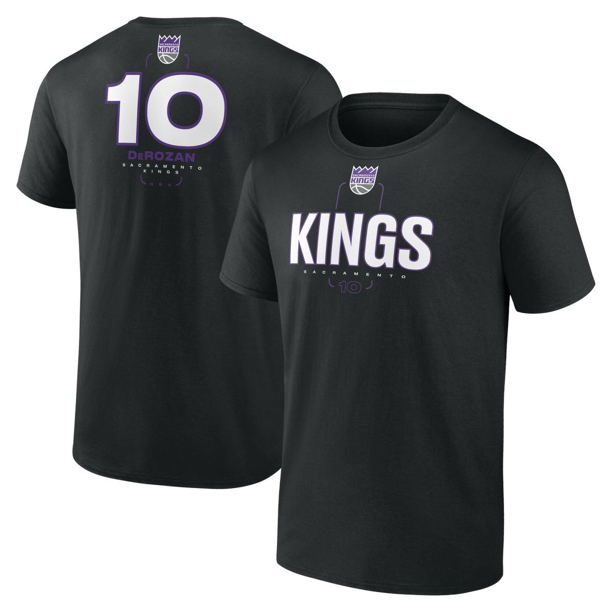 DeMar DeRozan Sacramento Kings Behind The Back Name & Number T-Shirt - Black cheap