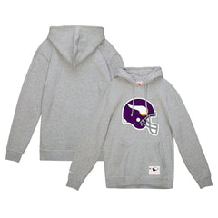 Helmet Logo Vintage Pullover Hoodie - Minnesota Vikings Hoodies