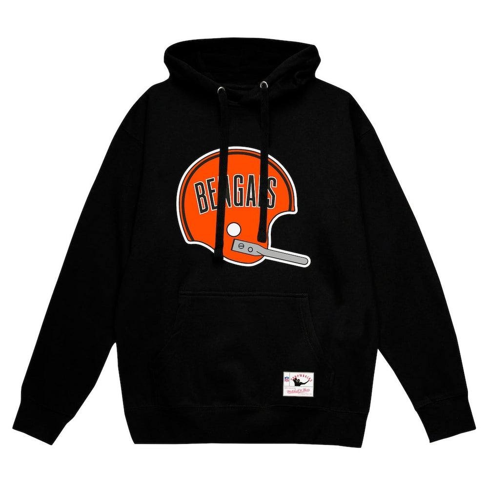 Helmet Logo Vintage Pullover Hoodie - Cincinnati Bengals Hoodies