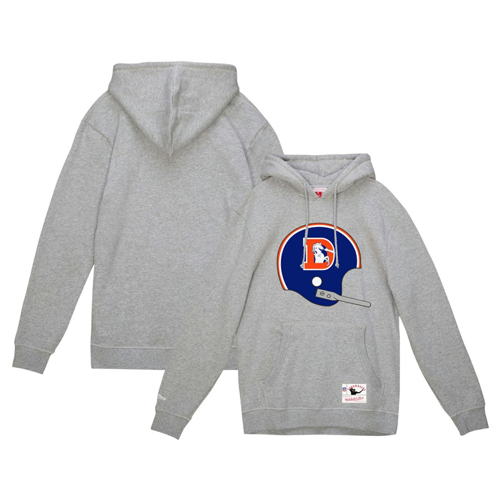 Helmet Logo Vintage Pullover Hoodie - Denver Broncos Hoodies