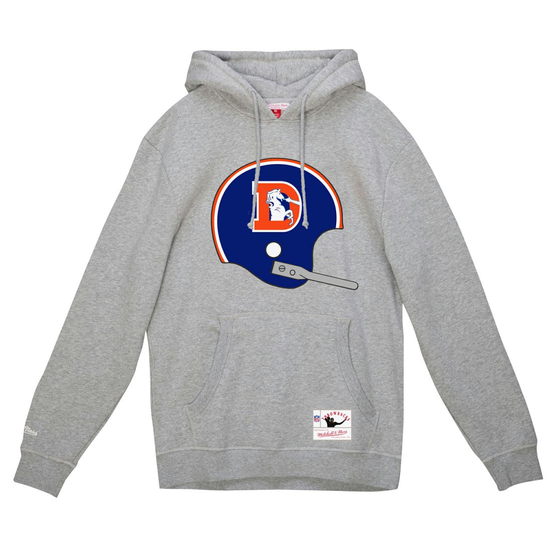 Helmet Logo Vintage Pullover Hoodie - Denver Broncos Hoodies