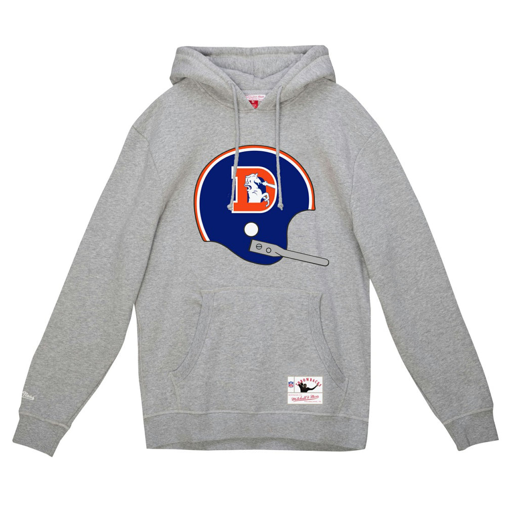 Helmet Logo Vintage Pullover Hoodie - Denver Broncos Hoodies