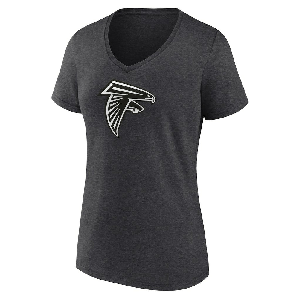 Women's Personalized Name & Number Monochrome V-Neck Long Sleeve T-Shirt - Atlanta Falcons T-shirts