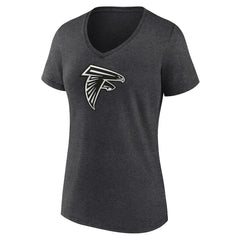 Women's Personalized Name & Number Monochrome V-Neck Long Sleeve T-Shirt - Atlanta Falcons T-shirts