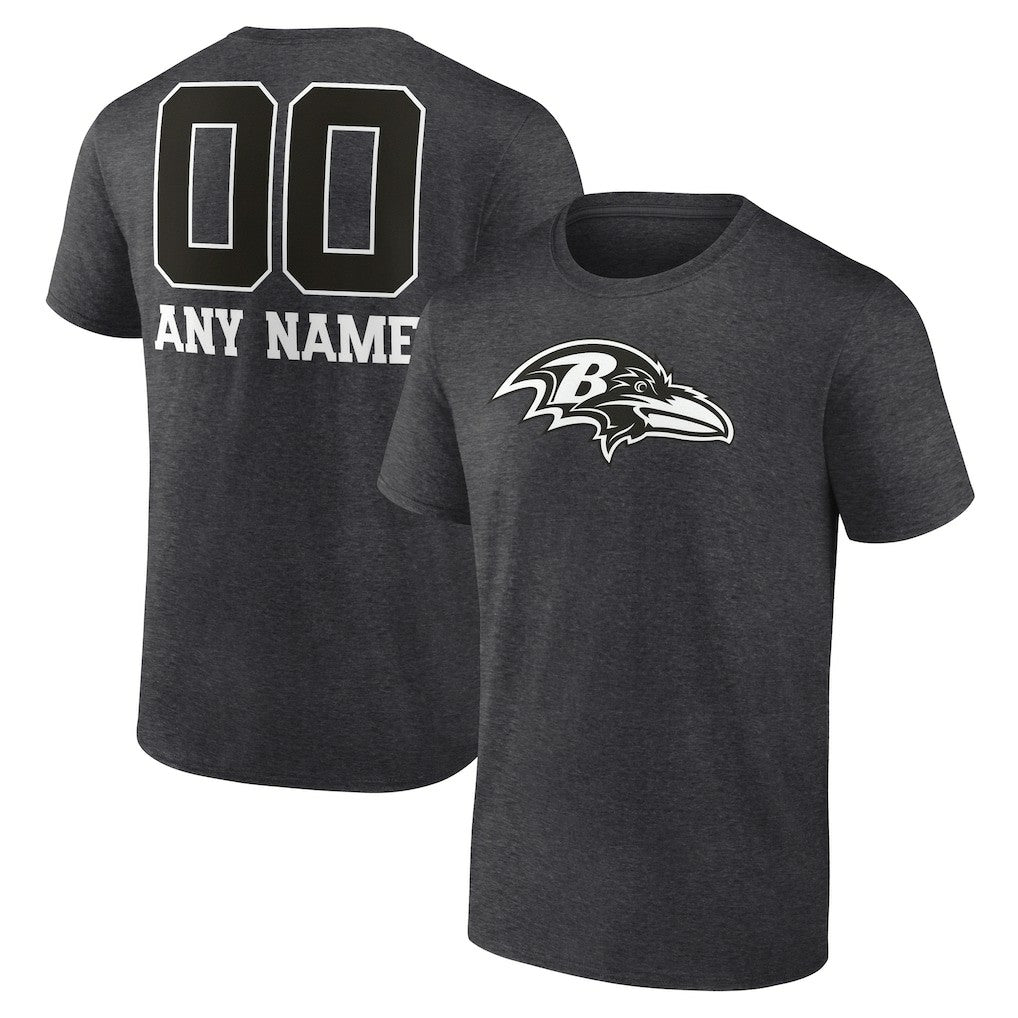 Personalized Name & Number Monochrome T-Shirt - Baltimore Ravens T-shirts