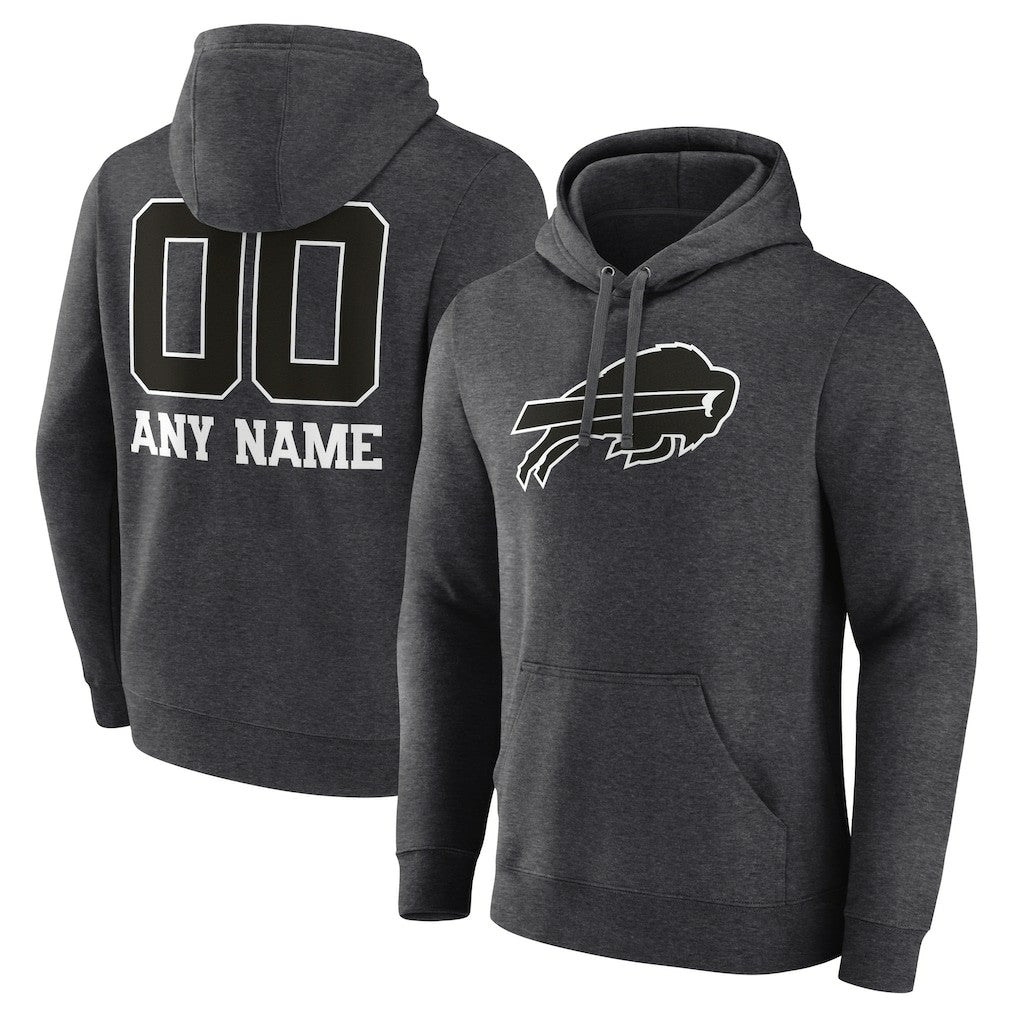 Personalized Name & Number Monochrome Pullover Hoodie - Buffalo Bills Hoodies