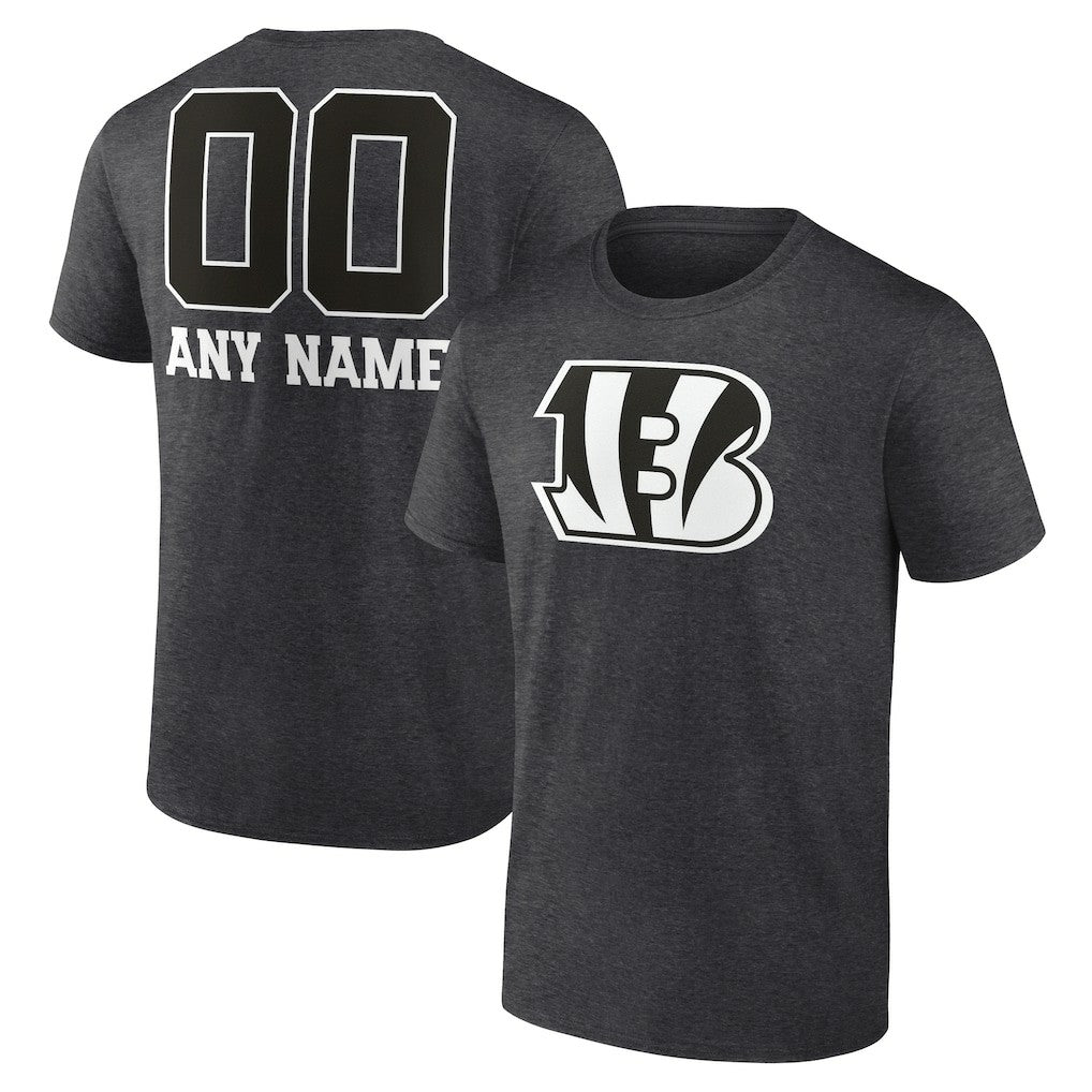 Personalized Name & Number Monochrome T-Shirt - Cincinnati Bengals T-shirts