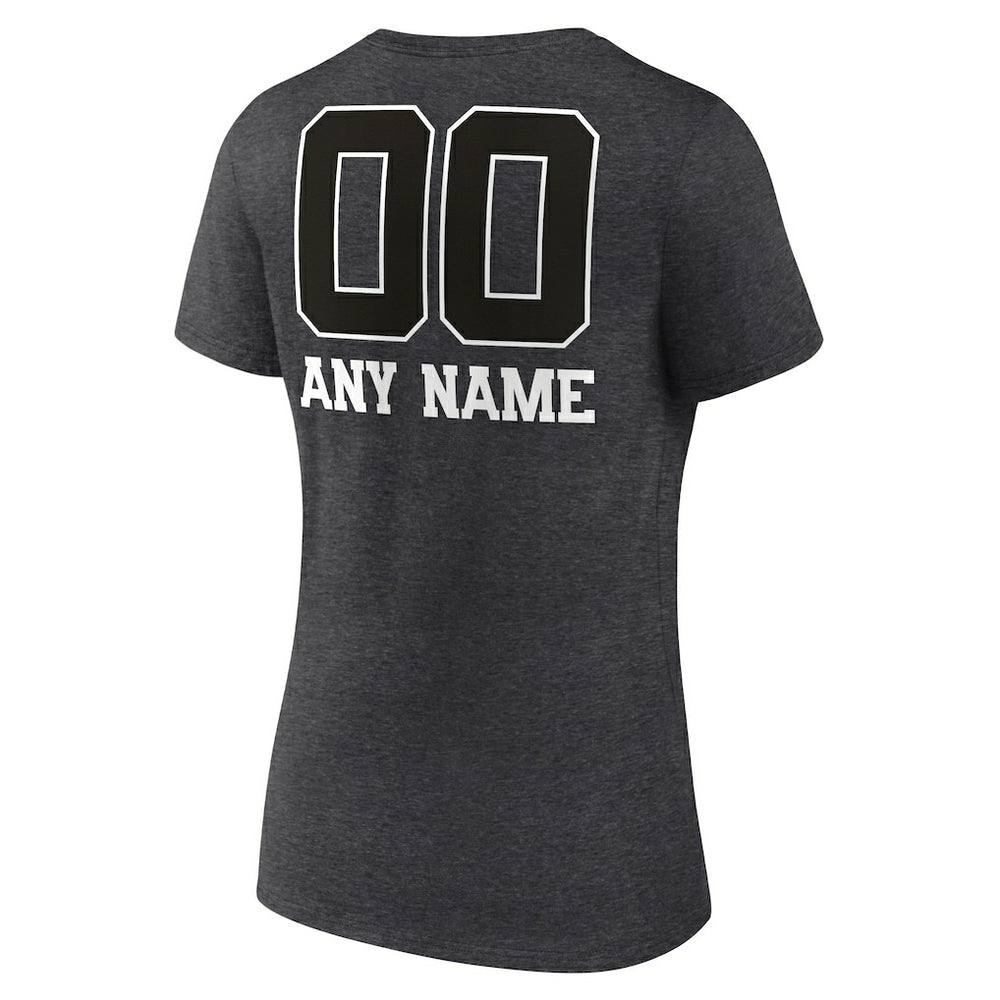 Women's Personalized Name & Number Monochrome V-Neck Long Sleeve T-Shirt - Cincinnati Bengals T-shirts