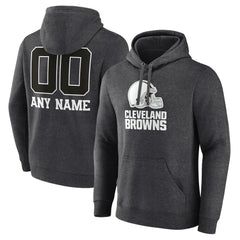 Personalized Name & Number Monochrome Pullover Hoodie - Cleveland Browns Hoodies