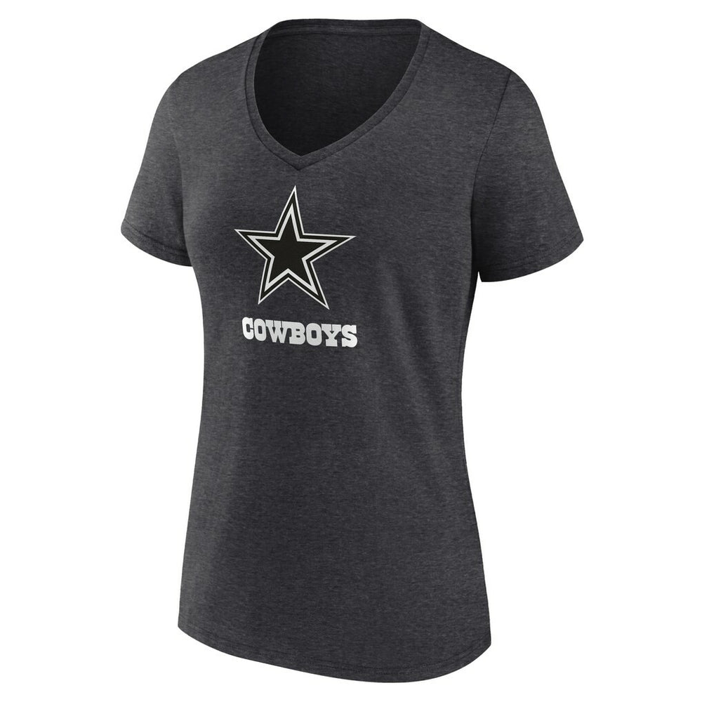 Women's Personalized Name & Number Monochrome V-Neck Long Sleeve T-Shirt - Dallas Cowboys T-shirts