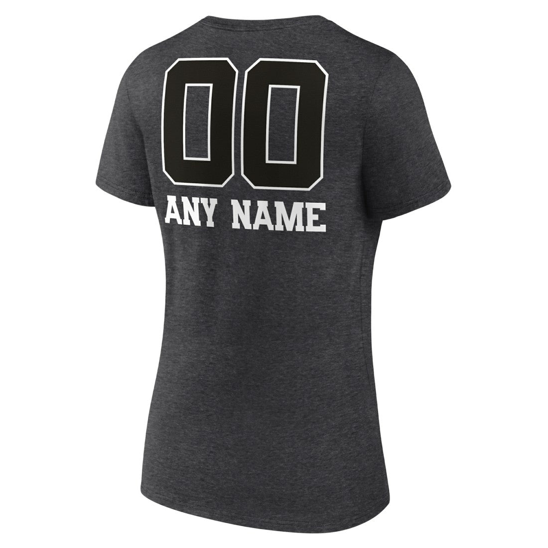 Women's Personalized Name & Number Monochrome V-Neck Long Sleeve T-Shirt - Detroit Lions T-shirts