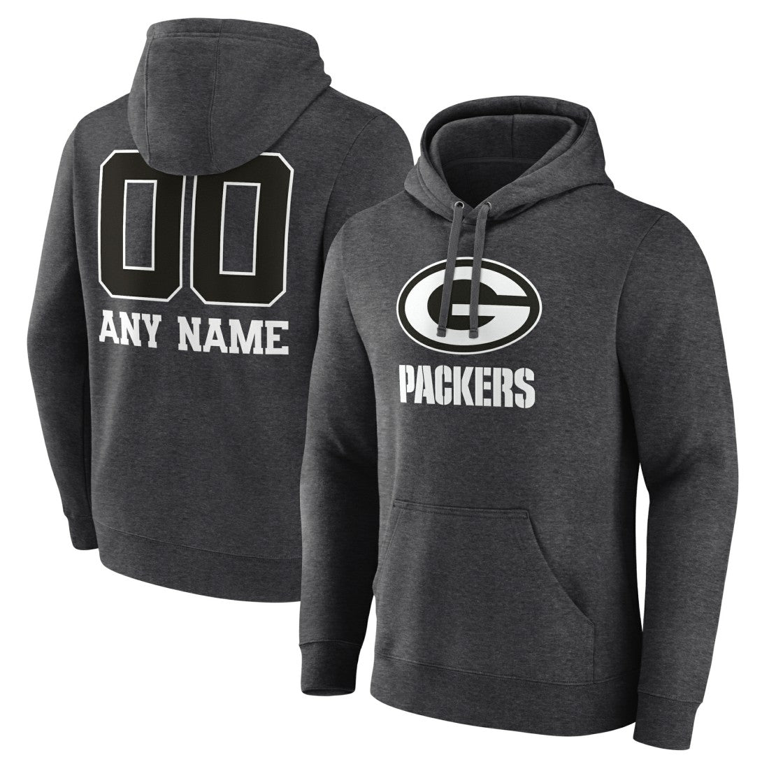 Personalized Name & Number Monochrome Pullover Hoodie - Green Bay Packers Hoodies