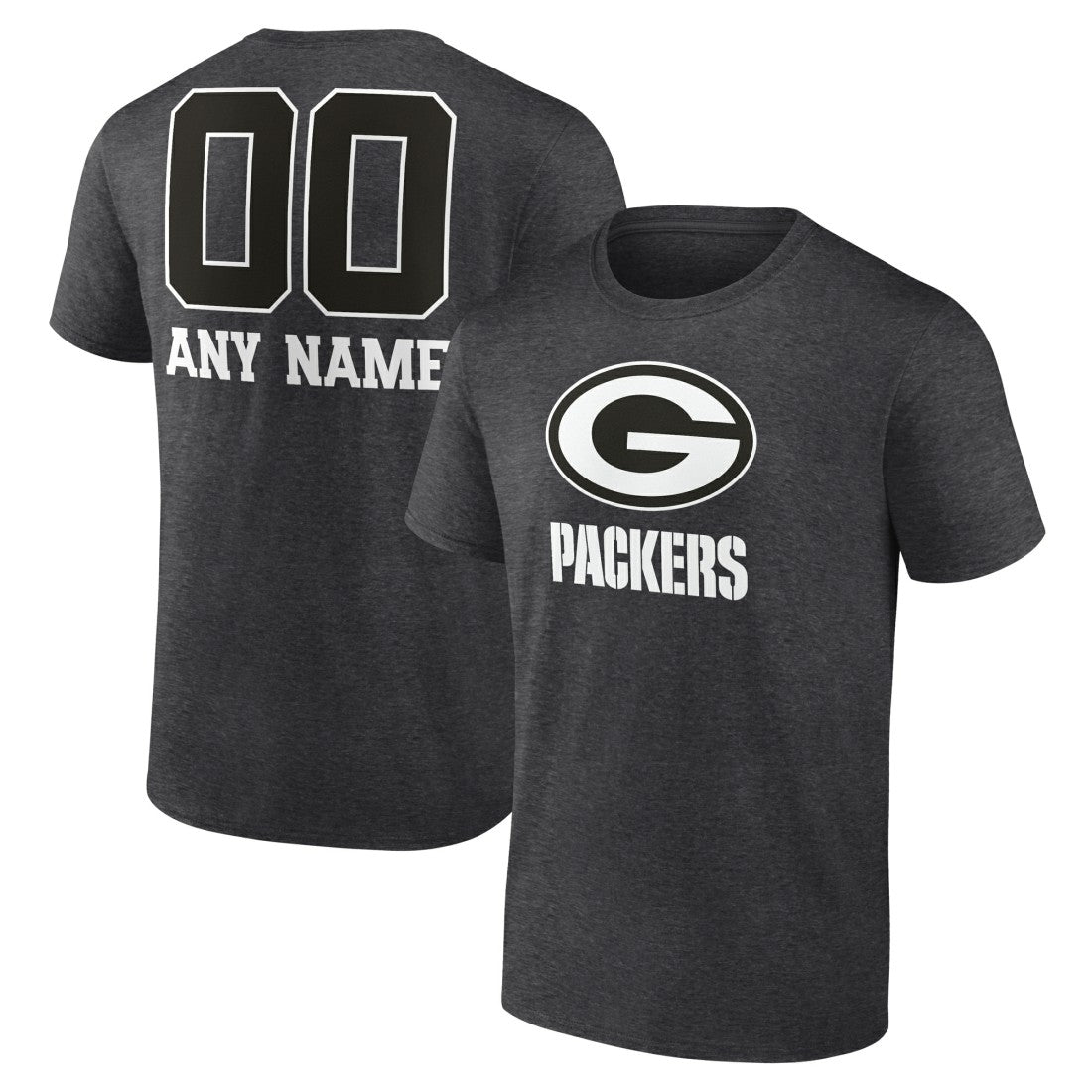 Personalized Name & Number Monochrome T-Shirt - Green Bay Packers T-shirts