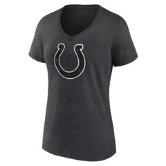 Women's Personalized Name & Number Monochrome V-Neck Long Sleeve T-Shirt - Indianapolis Colts T-shirts