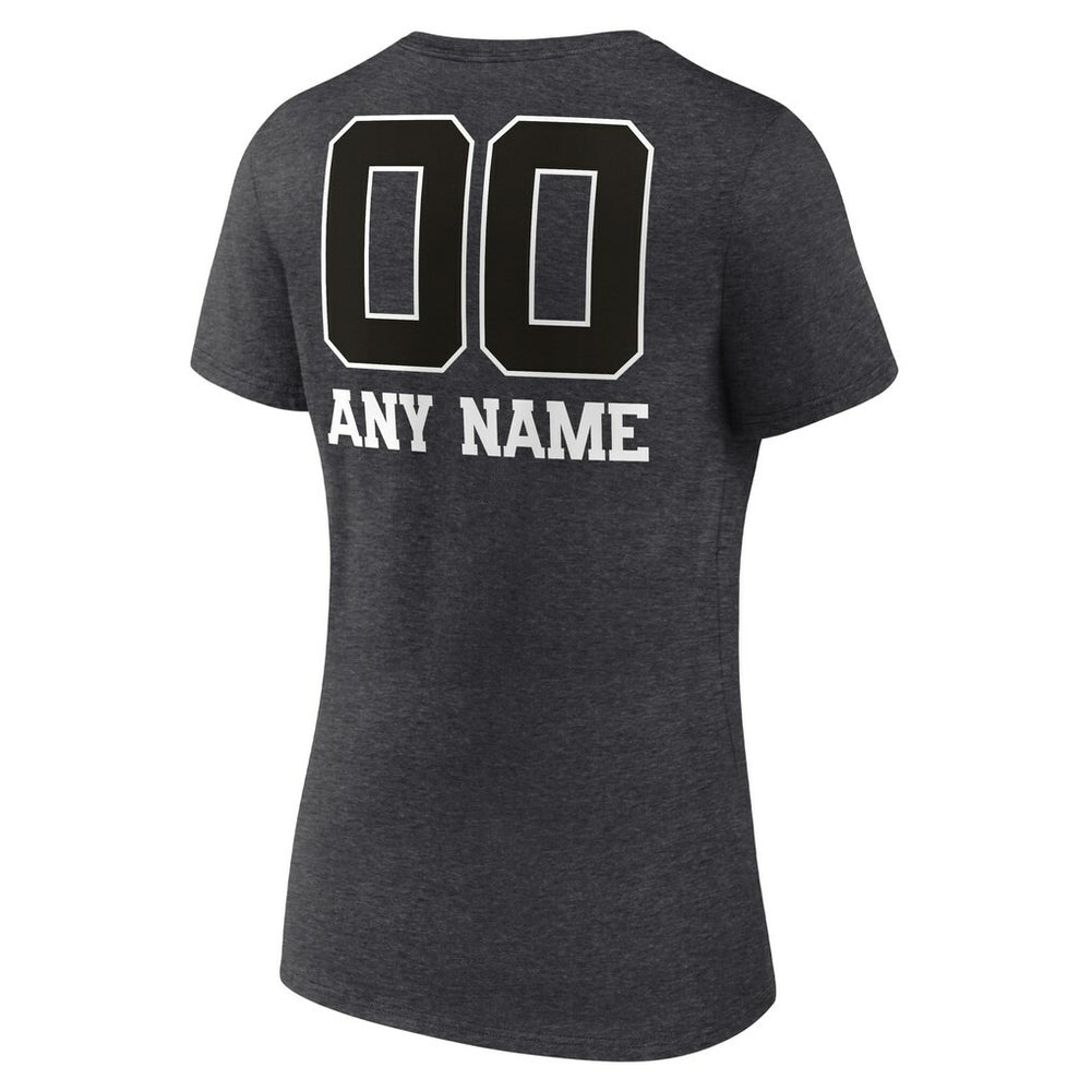 Women's Personalized Name & Number Monochrome V-Neck Long Sleeve T-Shirt - Indianapolis Colts T-shirts