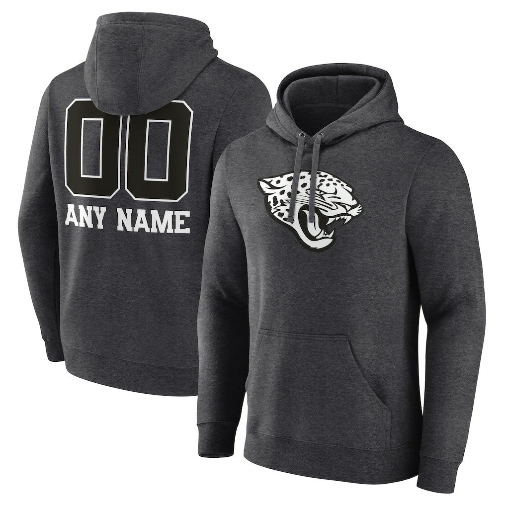 Personalized Name & Number Monochrome Pullover Hoodie - Jacksonville Jaguars Hoodies