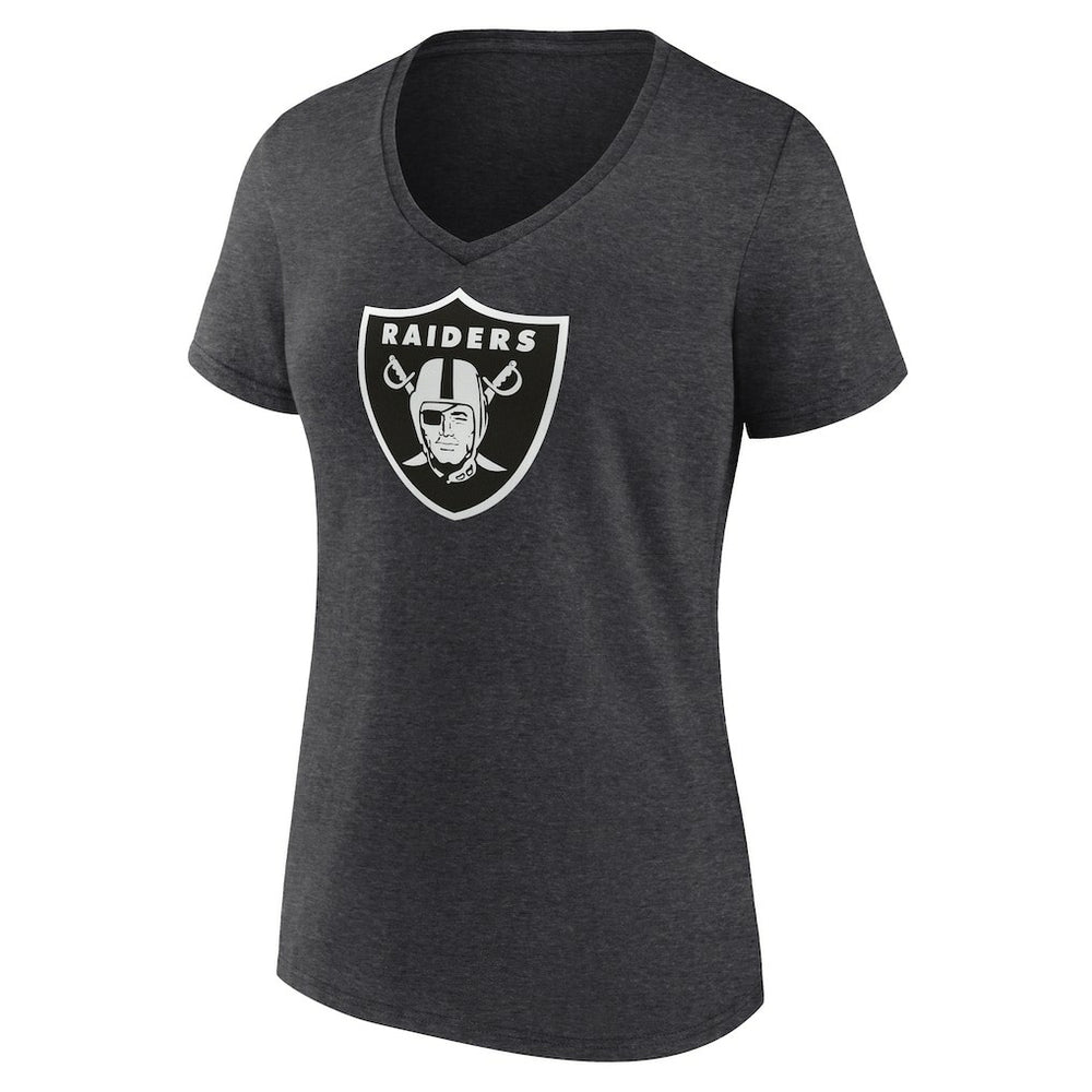 Women's Personalized Name & Number Monochrome V-Neck Long Sleeve T-Shirt - Las Vegas Raiders T-shirts