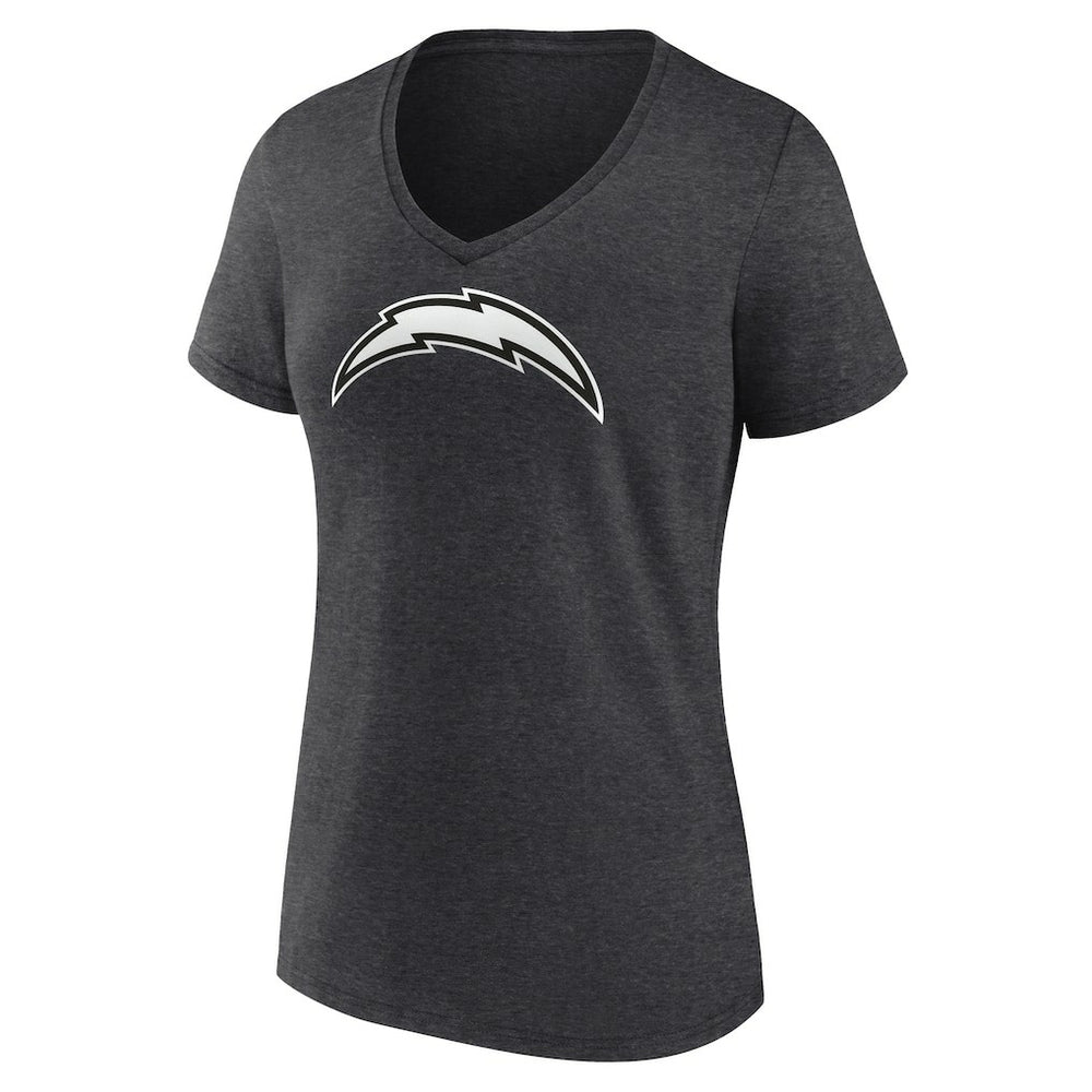 Women's Personalized Name & Number Monochrome V-Neck Long Sleeve T-Shirt - Los Angeles Chargers T-shirts