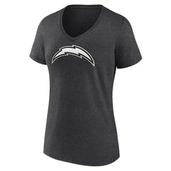Women's Personalized Name & Number Monochrome V-Neck Long Sleeve T-Shirt - Los Angeles Chargers T-shirts
