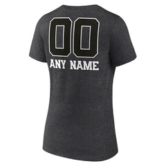 Women's Personalized Name & Number Monochrome V-Neck Long Sleeve T-Shirt - Los Angeles Chargers T-shirts