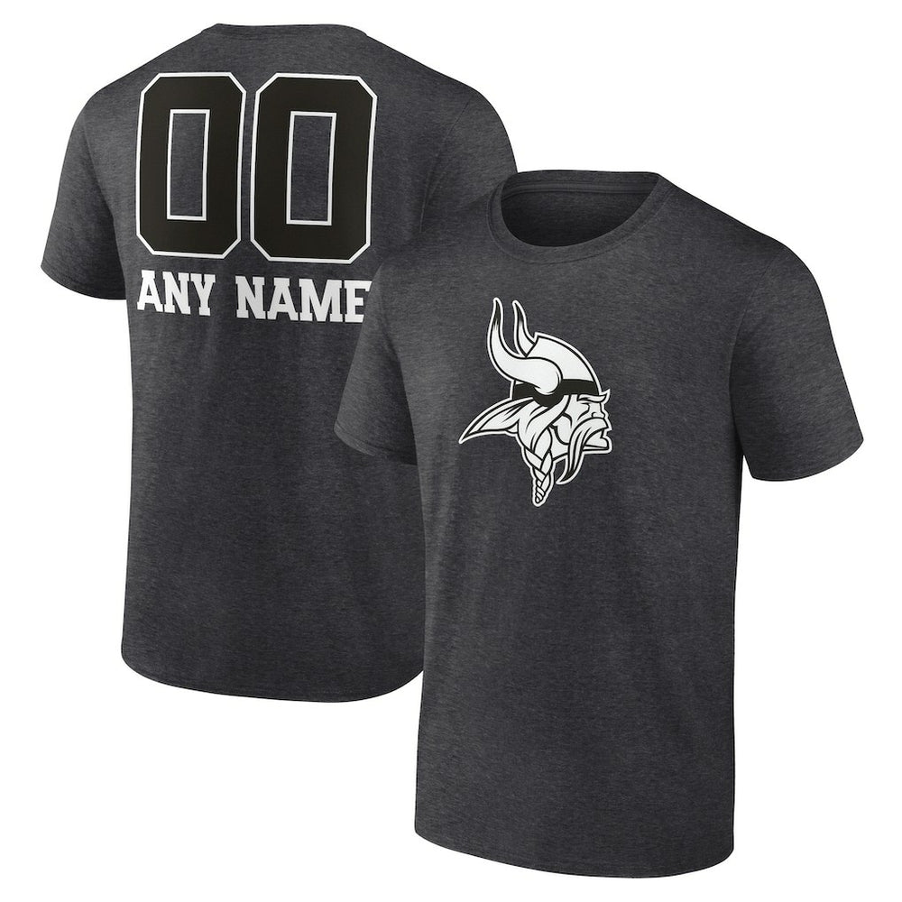 Personalized Name & Number Monochrome T-Shirt - Minnesota Vikings T-shirts