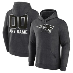 Personalized Name & Number Monochrome Pullover Hoodie - New England Patriots Hoodies