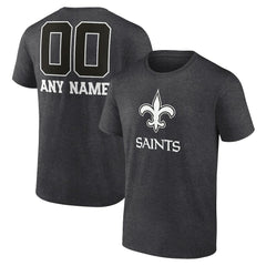 Personalized Name & Number Monochrome T-Shirt - New Orleans Saints T-shirts